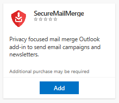 Screenshot des Vorschaufensters des Office Add-Ins SecureMailMerge