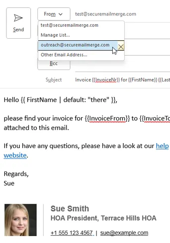 Versenden von Serienmails mit Anhängen aus Outlook