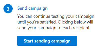 Screenshot der Schaltfläche zum Starten der Kampagne