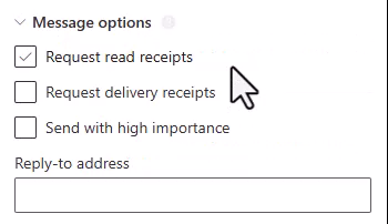 Die Gruppe Message options